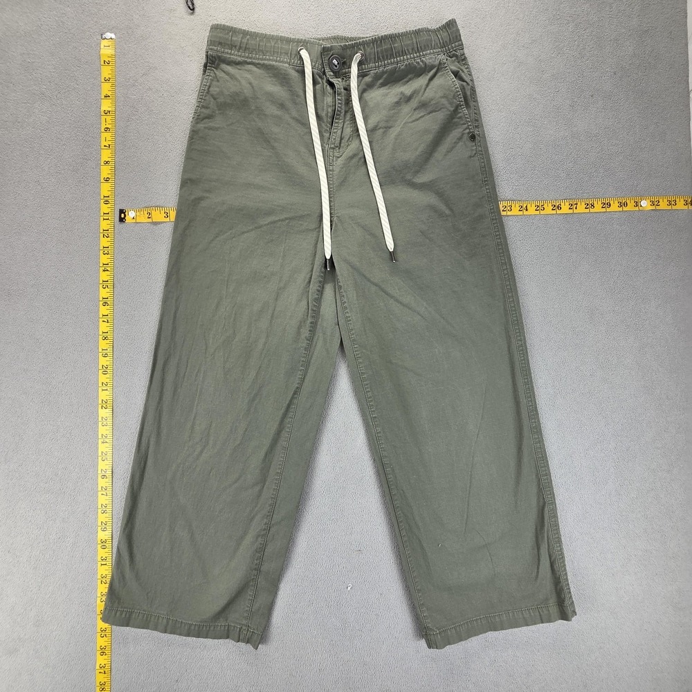 Vuori Pants Mens 28x26 Green Ripstop Wide Leg Elastic Drawstring‎ Lightweight